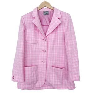 Vintage Bleyle for Hooper Pink Plaid Blazer Sz M